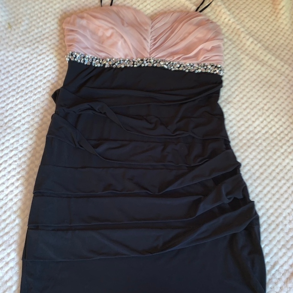 Pink and Black Cocktail Dress